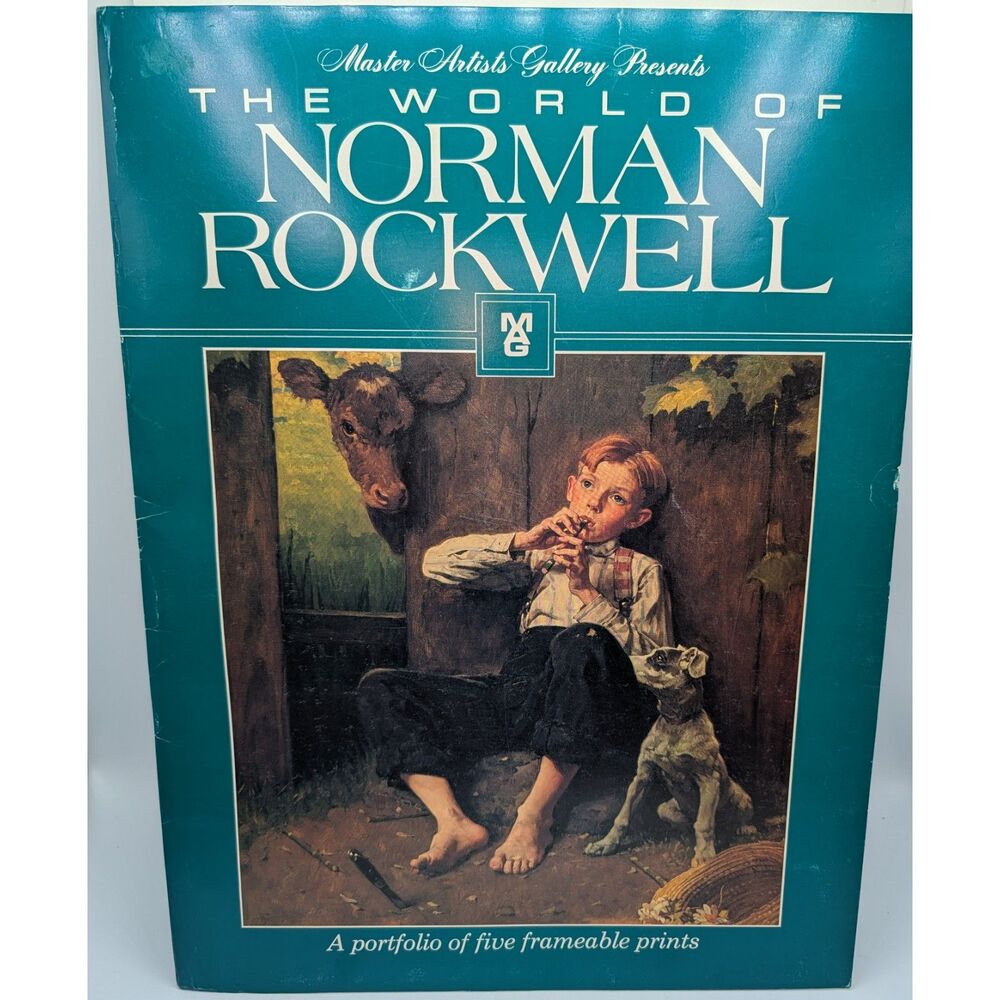 World of Norman Rockwell (set of 5) Prints A Portfolio of Frameable Art